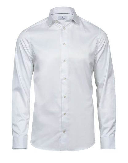 Tee Jays Mens Luxury Shirt Slim Fit TJ4021 - White - Customisable Shirts