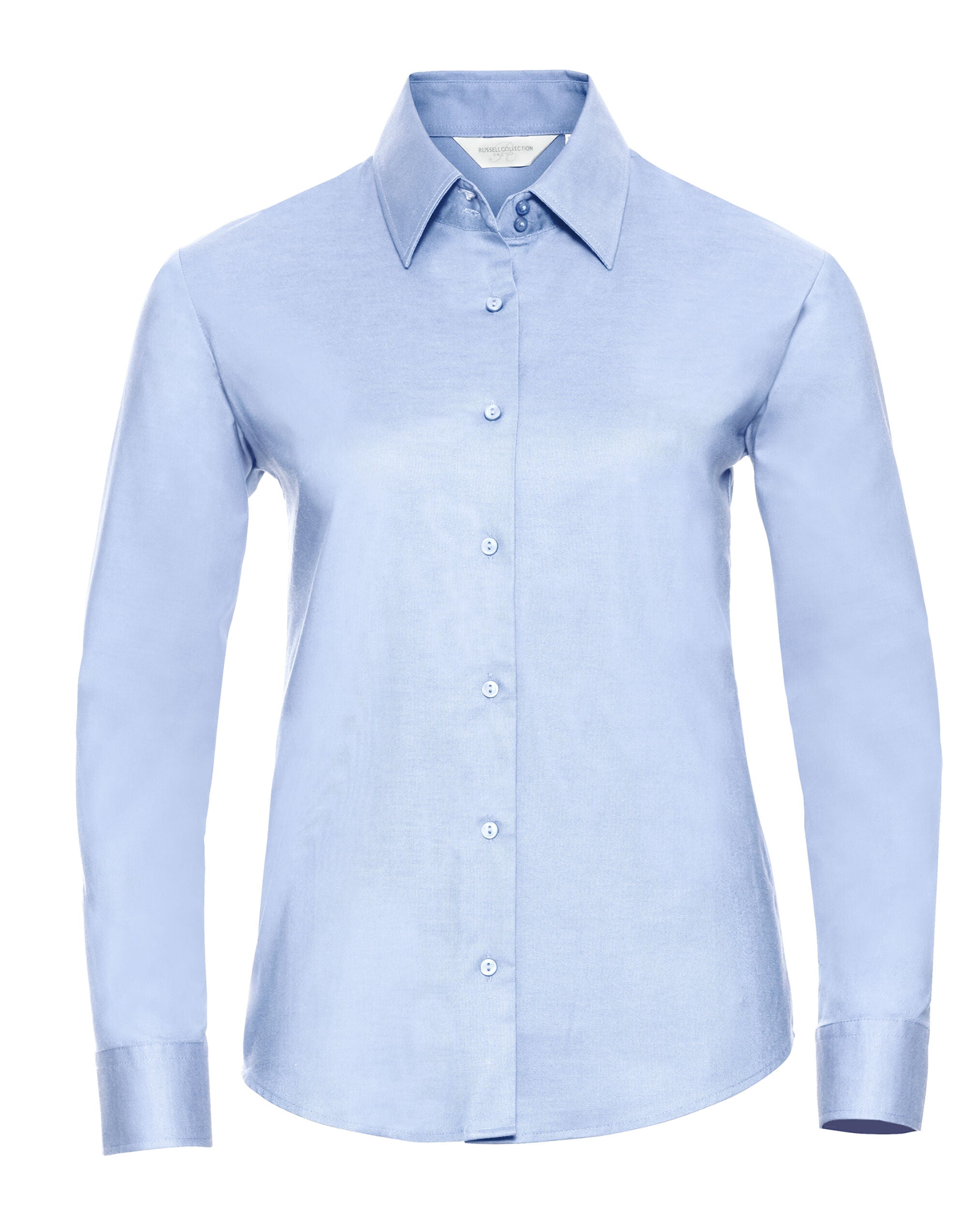 Russell Collection Lady LS Tailor Oxford 932F - Oxford Blue - Customisable Shirts