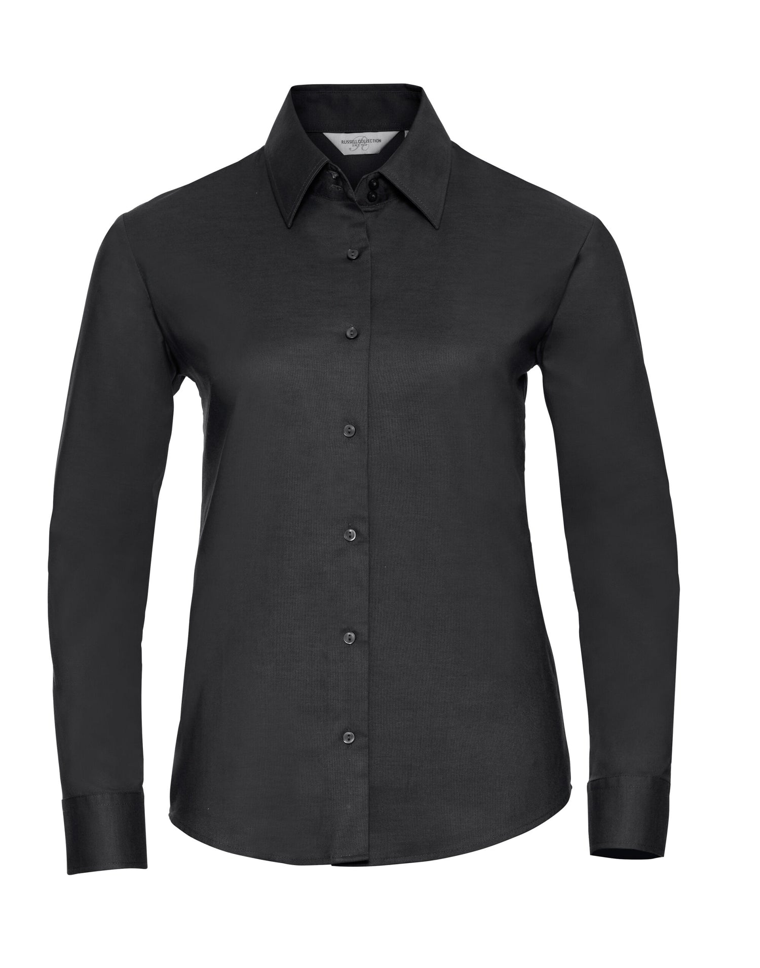 Russell Collection Lady LS Tailor Oxford 932F - Black - Customisable Shirts