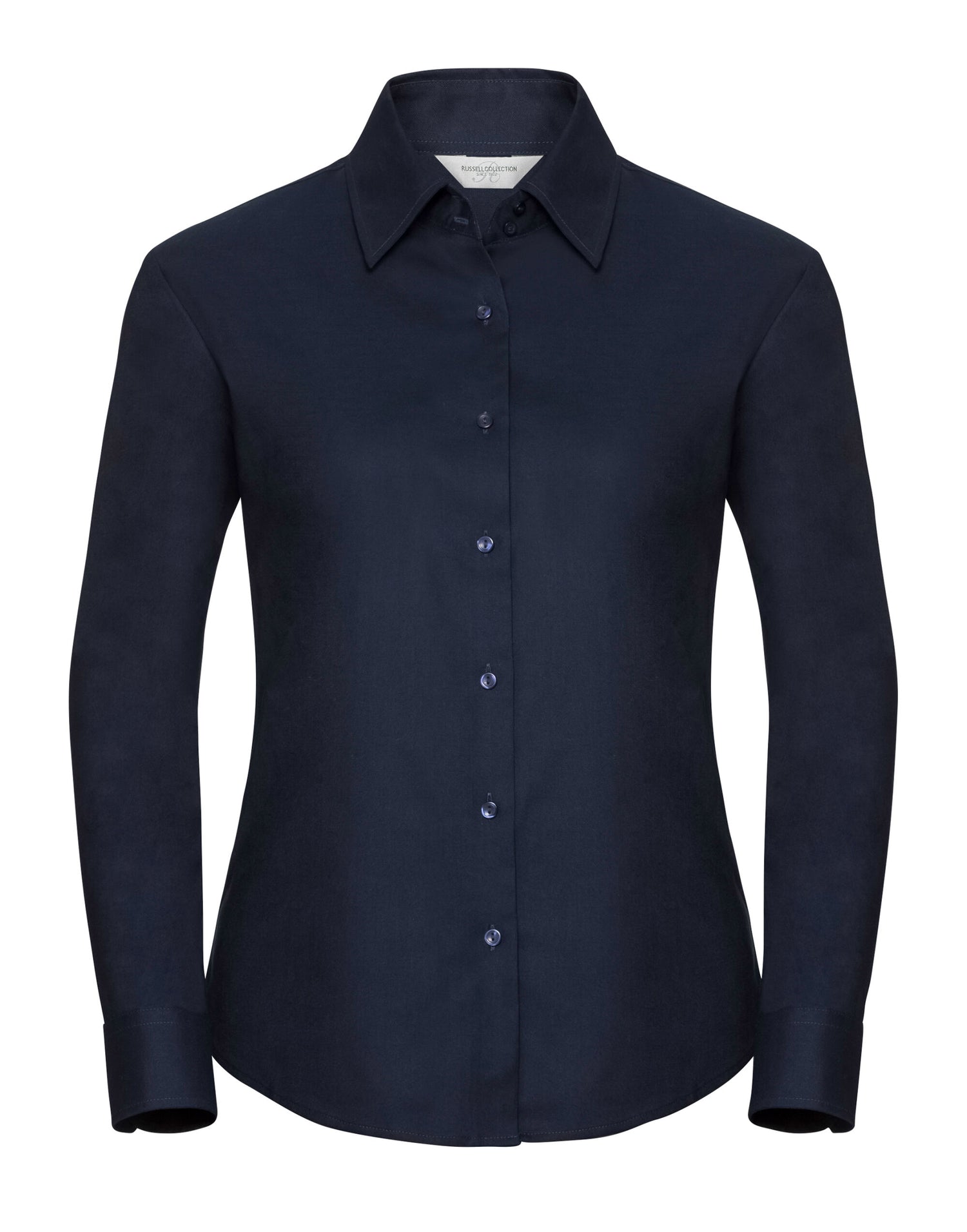 Russell Collection Lady LS Tailor Oxford 932F - Bright Navy - Customisable Shirts