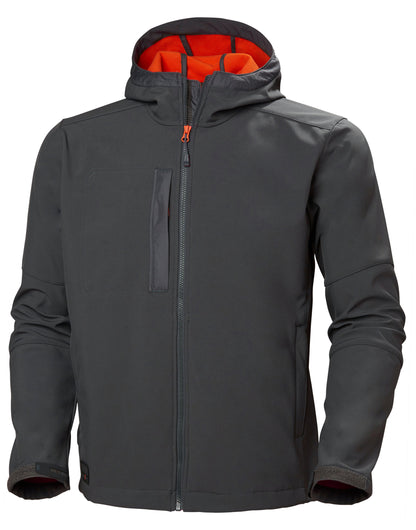 Helly Hansen Kensington Hooded Softshell 74230 - Dark Grey - Customisable Softshell Jacket