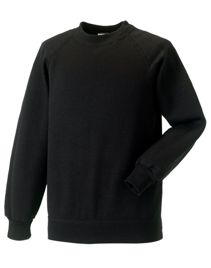 Russell Kids Classic Sweatshirt 7620b - Black - Customisable Sweatshirts