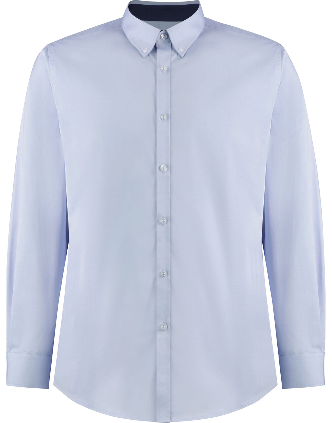Kustom Kit Mens LS Contrast BDC Shirt KK190 - Light Blue Navy - Customisable Corporate Wear