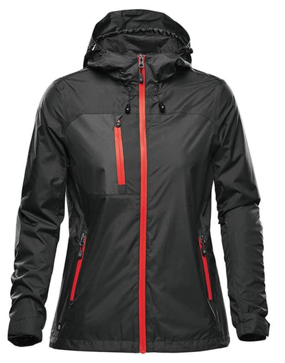Stormtech Womens Olympia Shell GXJ-2W - Black Bright Red - Customisable Jacket
