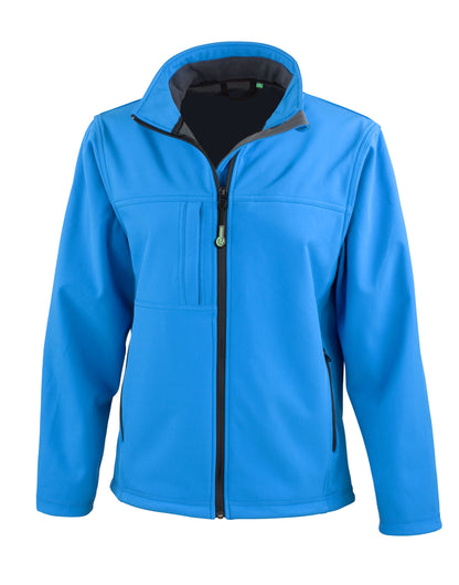Result Womens Classic Softshell Jacket R121F - Azure Blue - Customisable Softshell Jacket