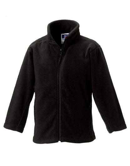 Russell Kids FZ Outdoor Fleece 8700b - Black - Customisable Fleece