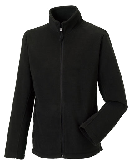 Russell Mens Full Zip Outdoor Fleece 8700M - Black - Customisable Fleece