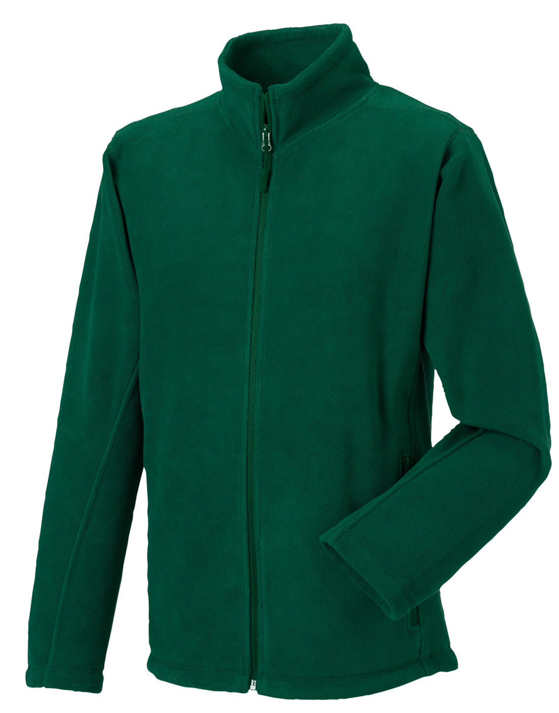 Russell Mens Full Zip Outdoor Fleece 8700M - Bottle Green - Customisable Fleece