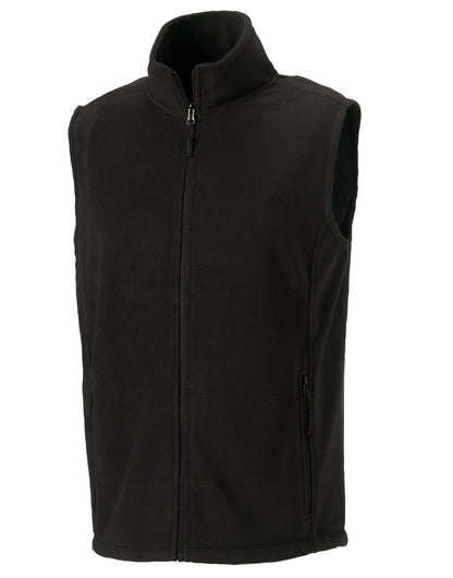 Russell Mens Outdoor Fleece Gilet 8720M - Black - Customisable Gilets &amp; Body Warmers