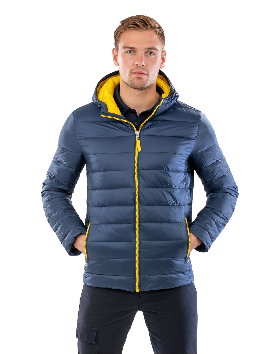 Urban Mens Snowbid Hooded Jacket R194M - Royal Navy - Customisable Outerwear