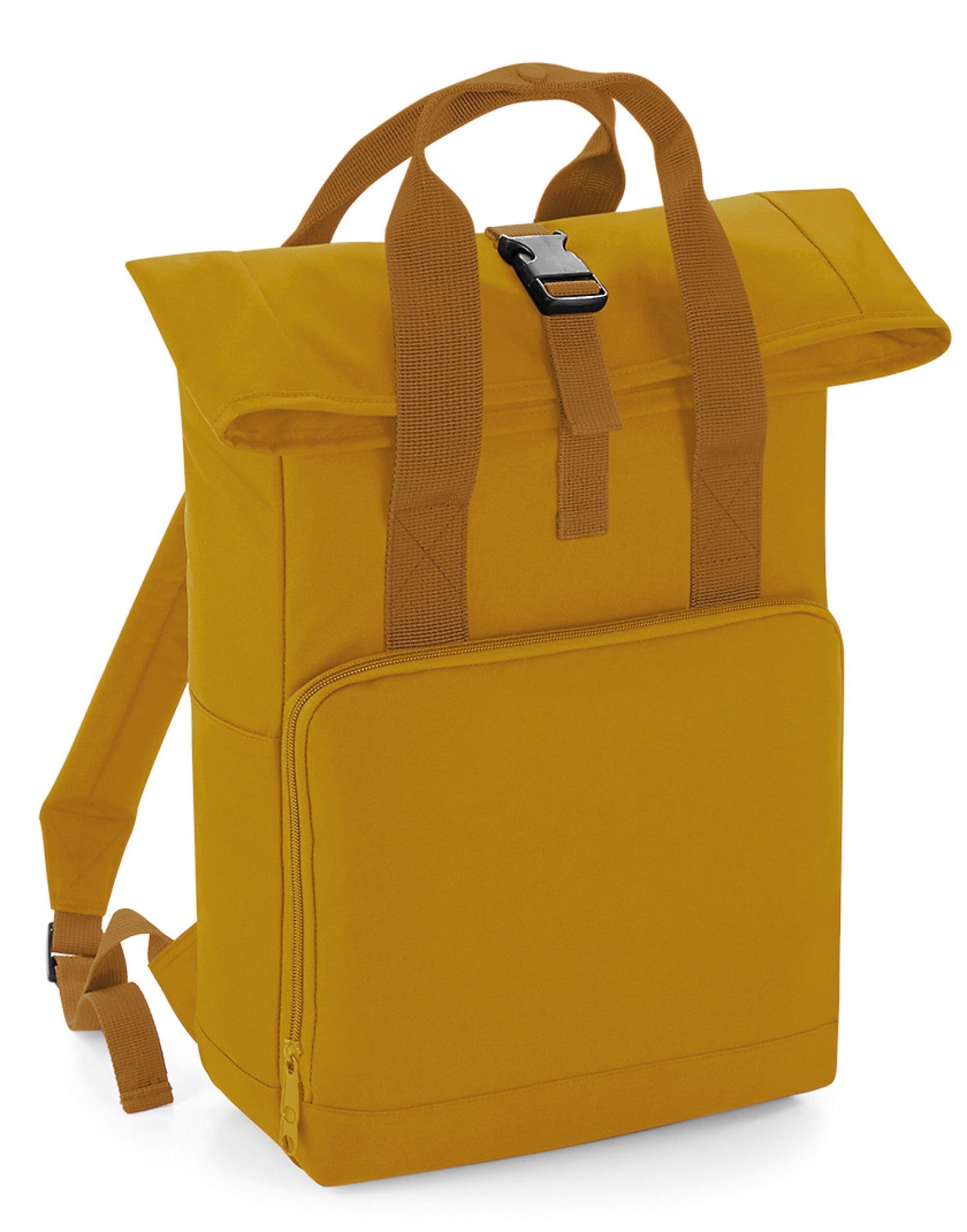 Bagbase Twin Handle Roll-Top Backpack BG118 - Mustard O S - Customisable Bags