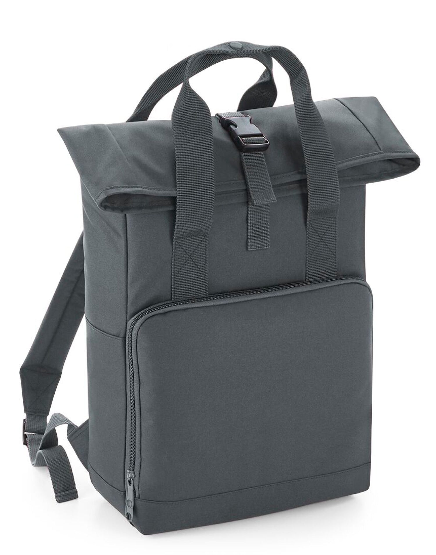 Bagbase Twin Handle Roll-Top Backpack BG118 - Graphite Grey O S - Customisable Bags