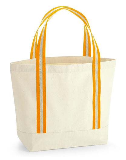 Westford Mill Organic Boat Bag w690 - Natural Amber O S - Customisable Bags