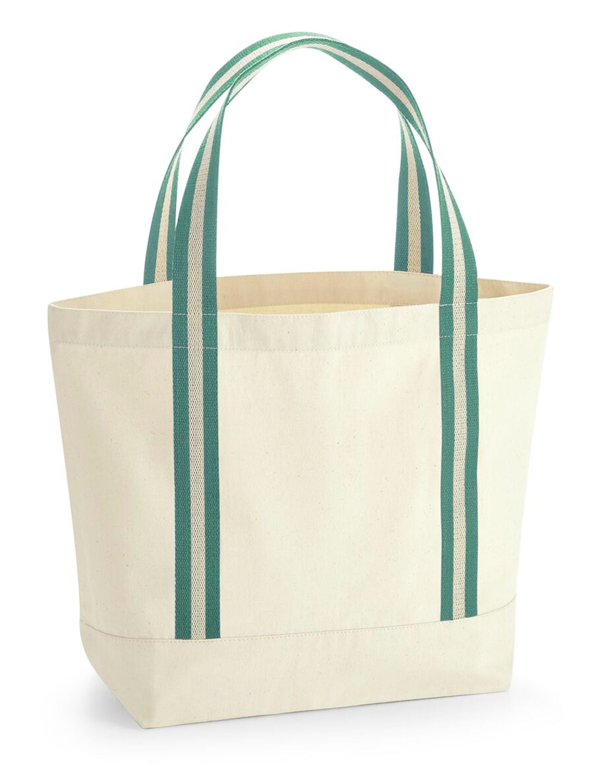 Westford Mill Organic Boat Bag w690 - Natural Sage Green O S - Customisable Bags