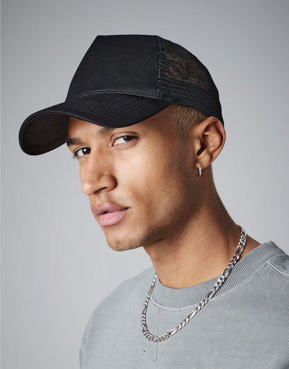 Beechfield Microknit Snapback Trucker B642 - French Navy O S - Customisable Caps