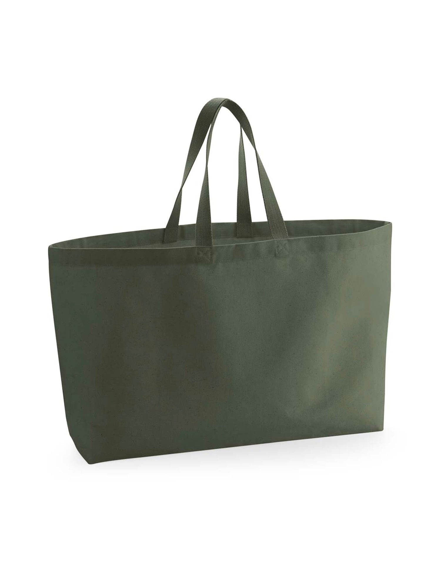 Westford Mill Oversized Canvas Tote Bag w696 - Olive O S - Customisable Bags