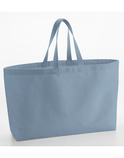 Westford Mill Oversized Canvas Tote Bag w696 - Dusty Blue O S - Customisable Bags