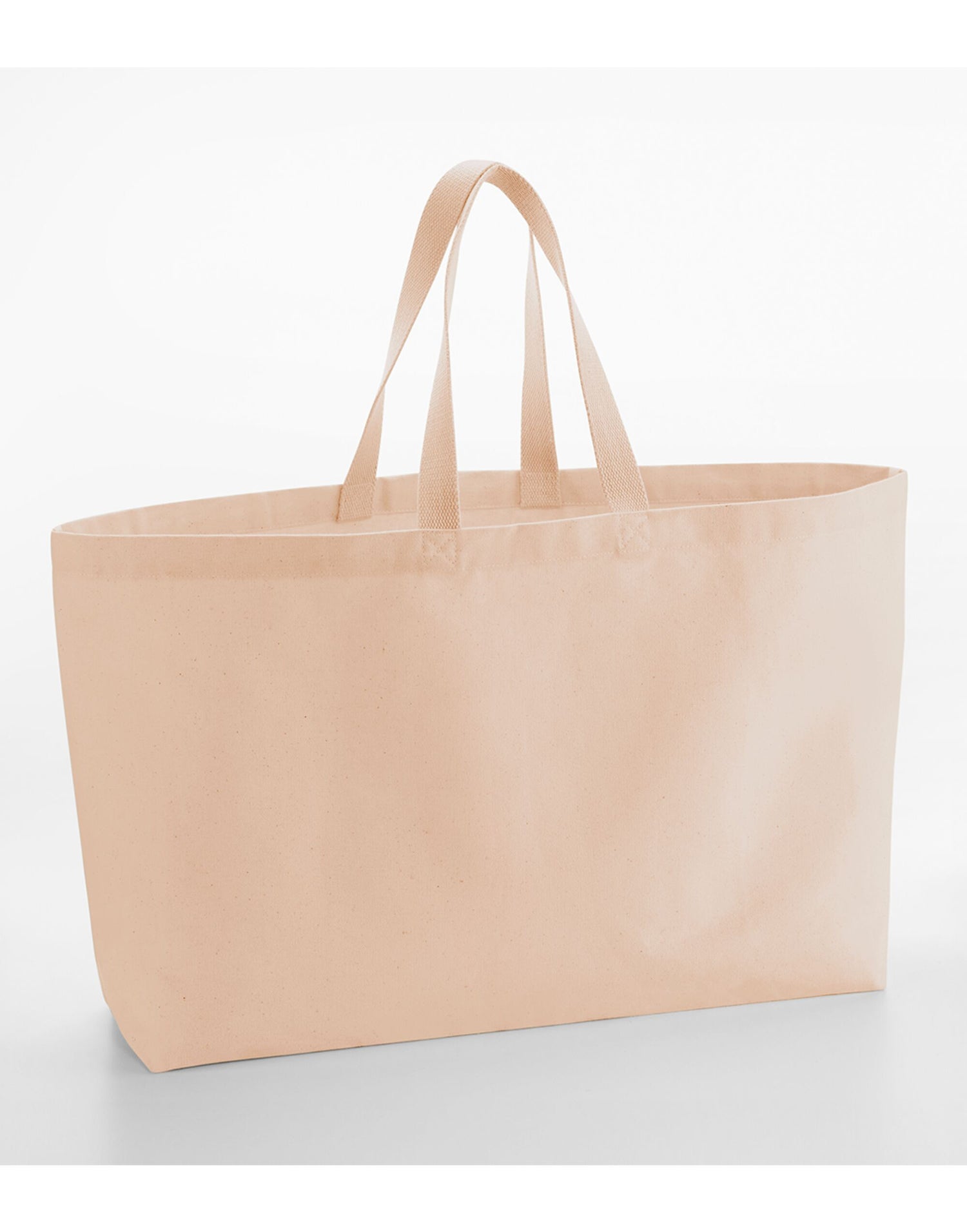 Westford Mill Oversized Canvas Tote Bag w696 - Peach O S - Customisable Bags