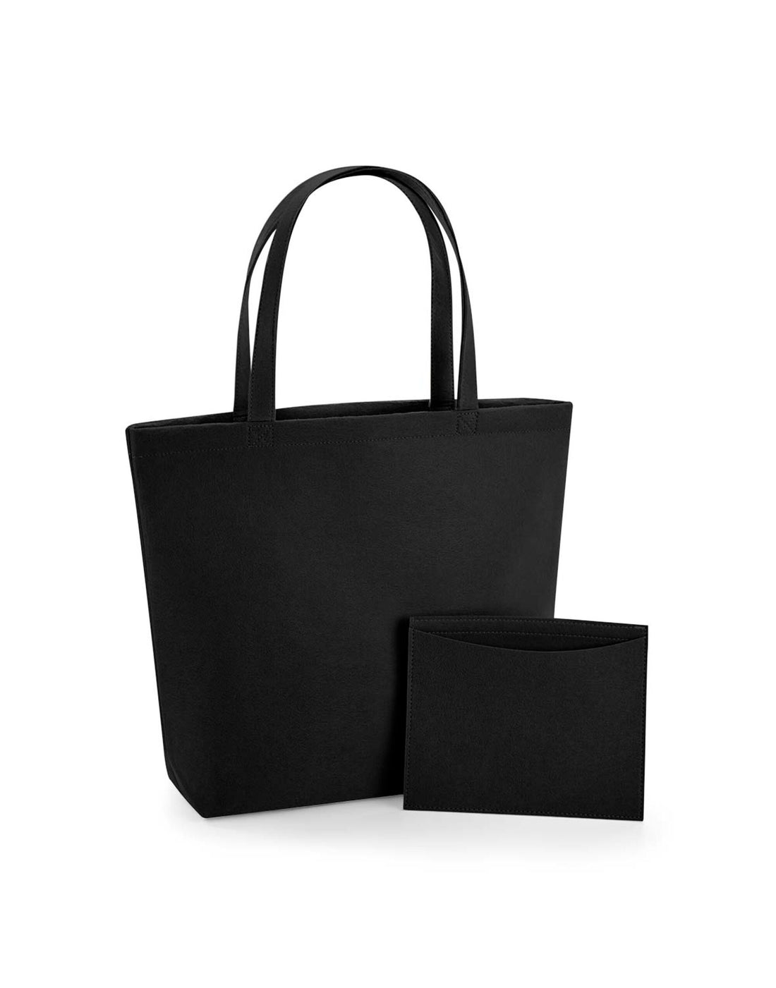 Bagbase Felt Shopper bg721 - Black O S - Customisable Bags