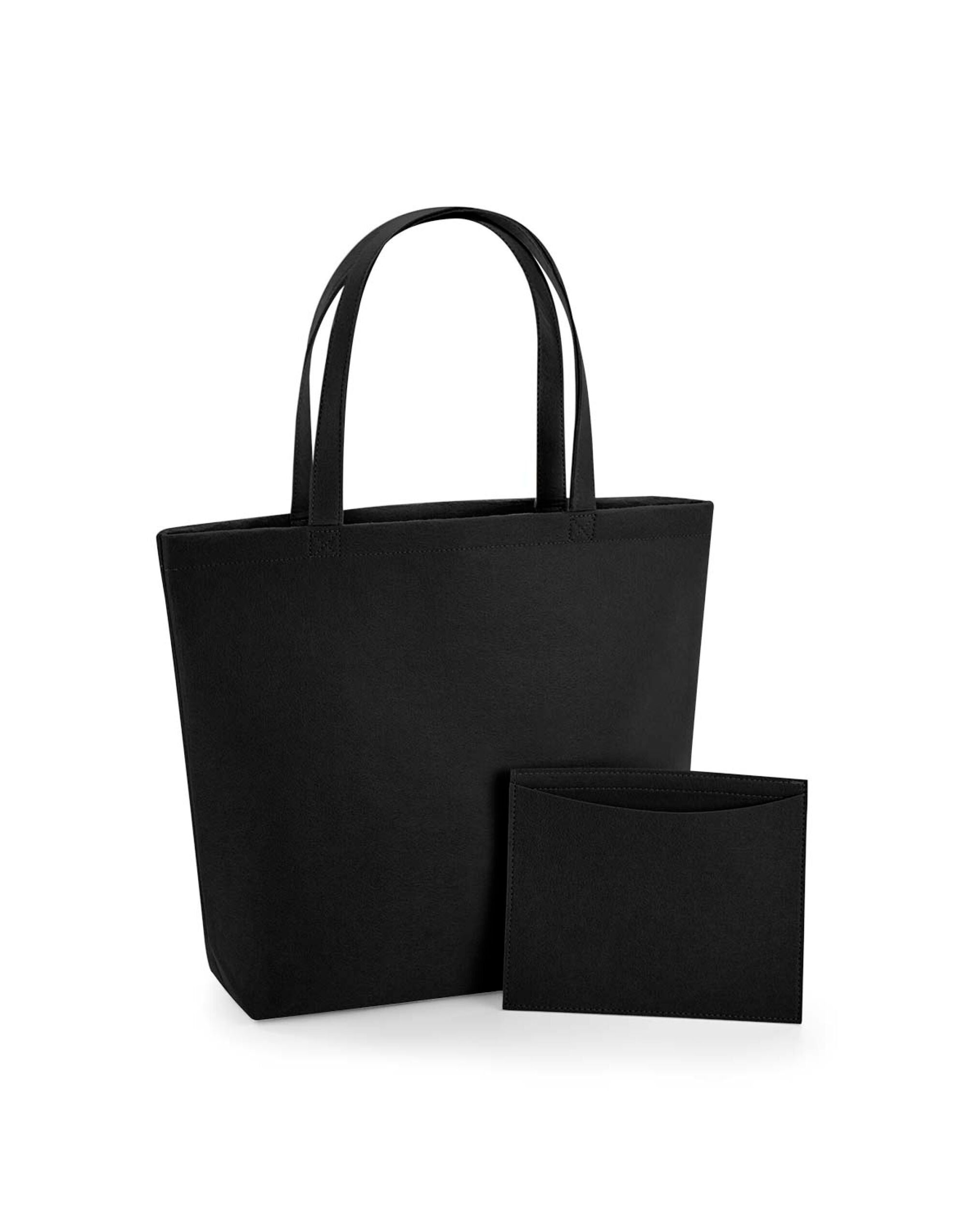 Bagbase Felt Shopper bg721 - Black O S - Customisable Bags