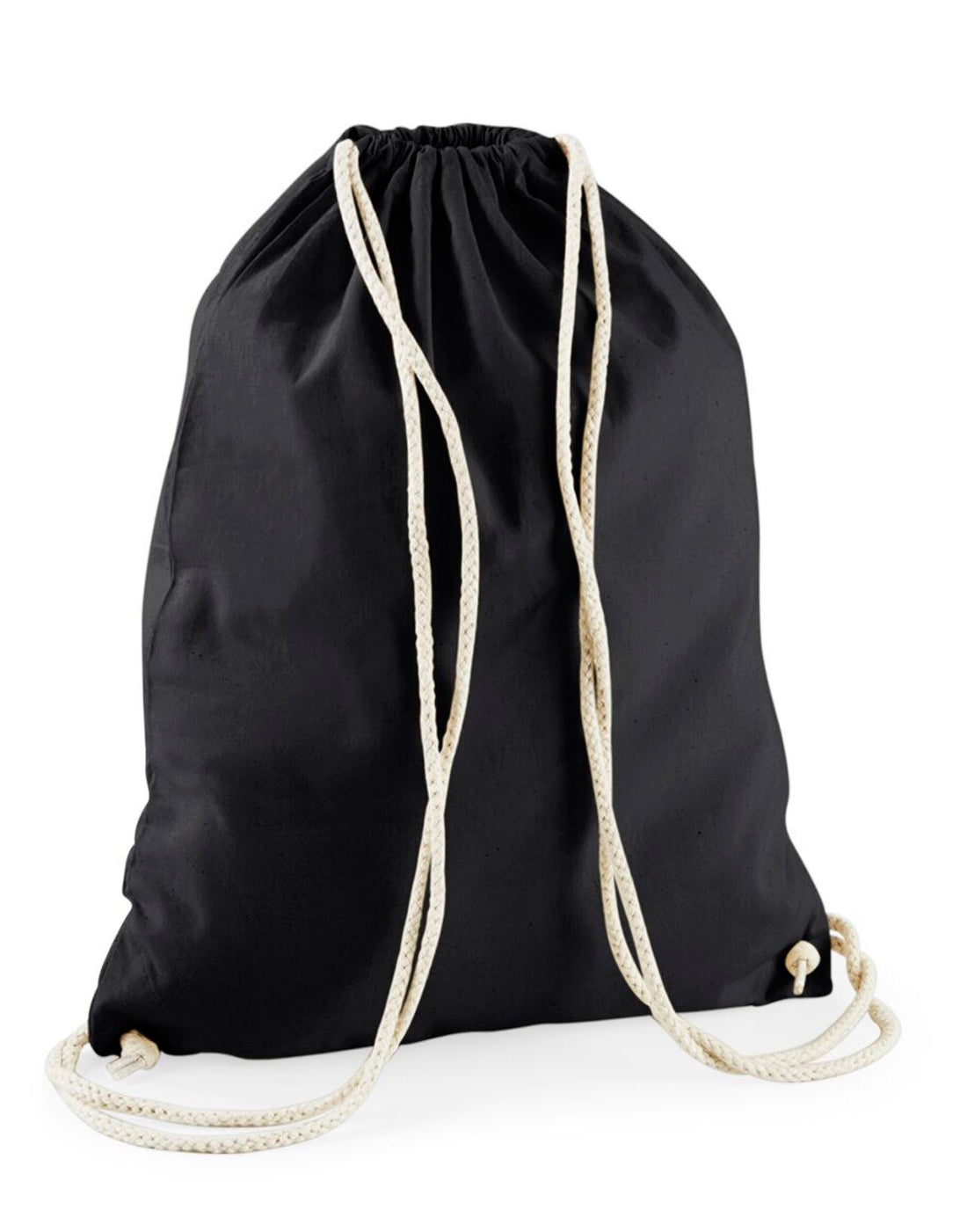 Westford Mill Recycled Cotton Gymsac w910 - Black O S - Customisable Bags