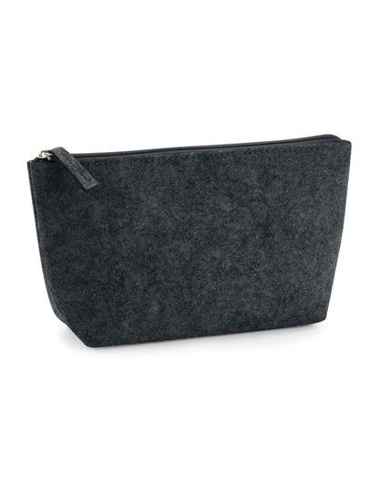 Bagbase Felt Accessory Bag bg724 - Charcoal Melange - Customisable Bags