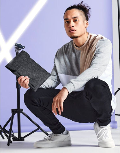 Bagbase Felt Ipad Slip bg727 - Charcoal Melange O S - Customisable Bags