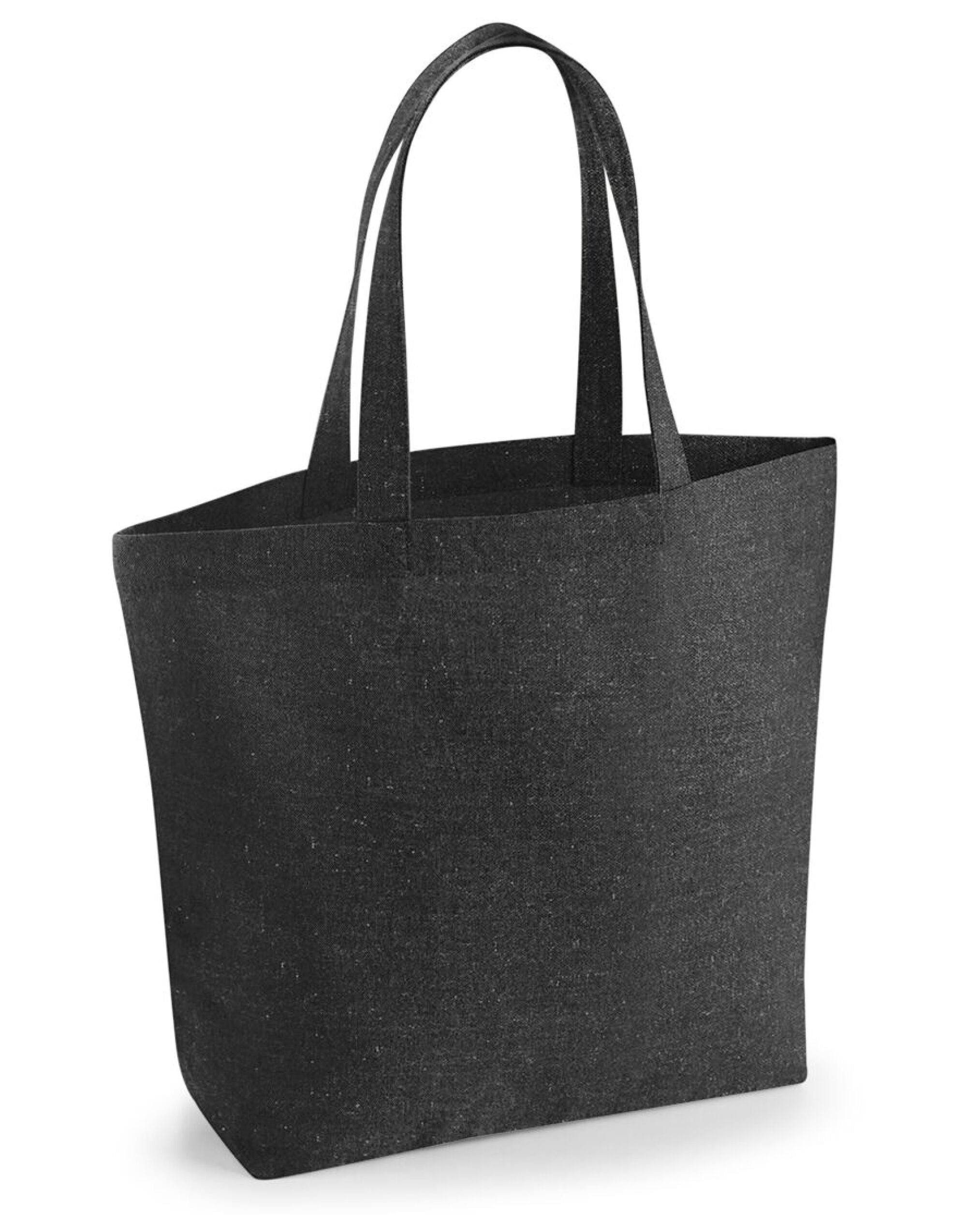 Westford Mill Revive Recycled Maxi Tote w965 - Black O S - Customisable Bags