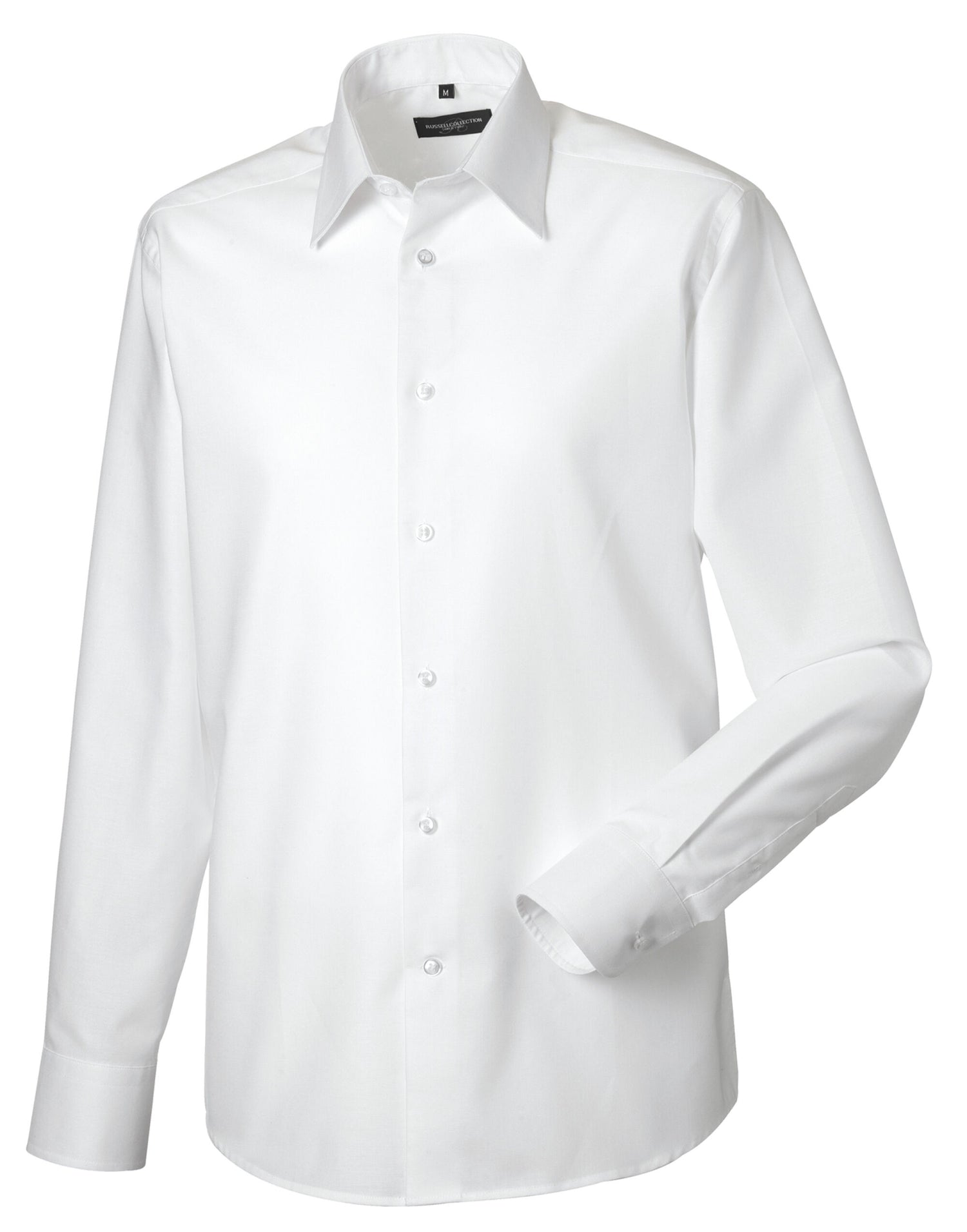 Russell Collection Men LS Tailor Oxford 922M - White - Customisable Shirts