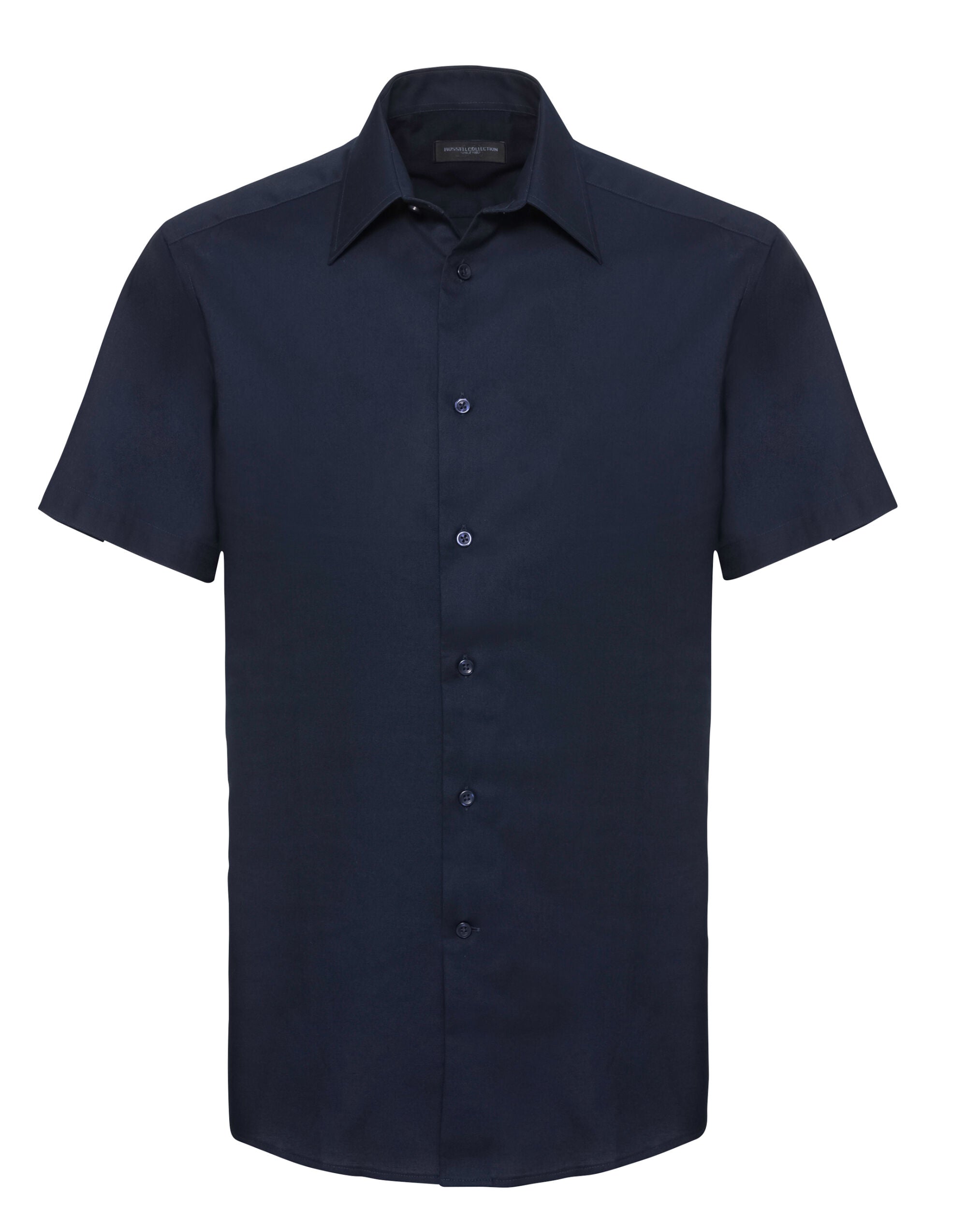 Russell Collection Mens SS Tailor Oxford 923M - Bright Navy - Customisable Shirts