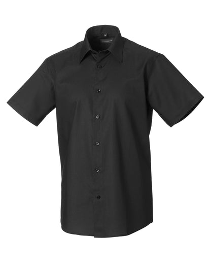 Russell Collection Mens SS Tailor Oxford 923M - Black - Customisable Shirts