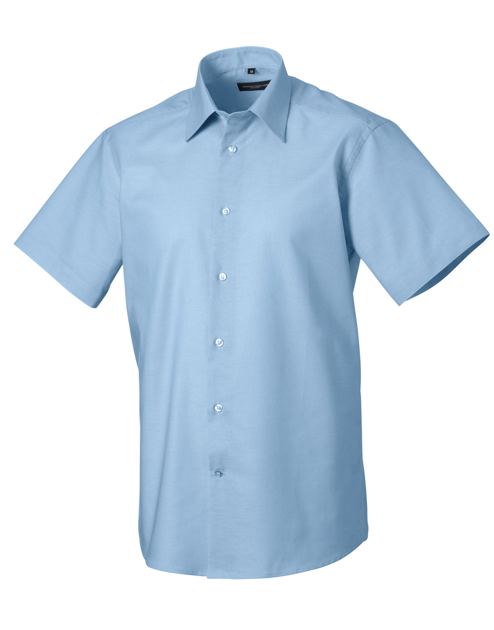 Russell Collection Mens SS Tailor Oxford 923M - Oxford Blue - Customisable Shirts
