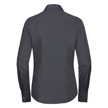 Russell Collection Lady LS Fitted Poplin 924F - - Customisable Shirts
