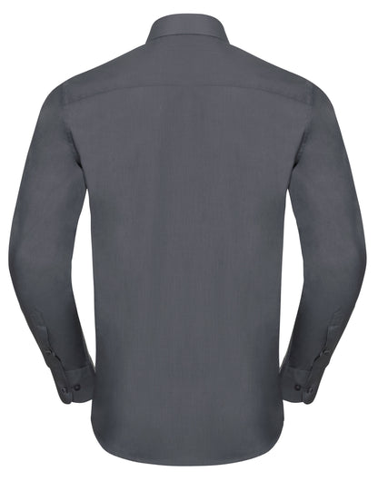 Russell Collection Mens LS Tailor Poplin 924M - - Customisable Shirts