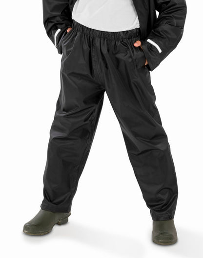 Result Core Junior Rain Trousers R226J - - Customisable Trousers