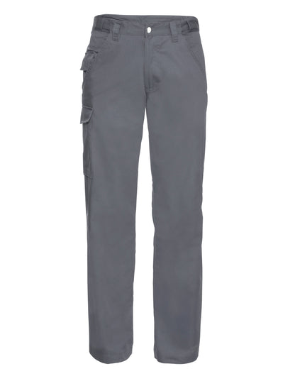 Russell Collection Russell Polycotton Twill Trousers Reg 001mr - Convoy Grey - Customisable Trousers