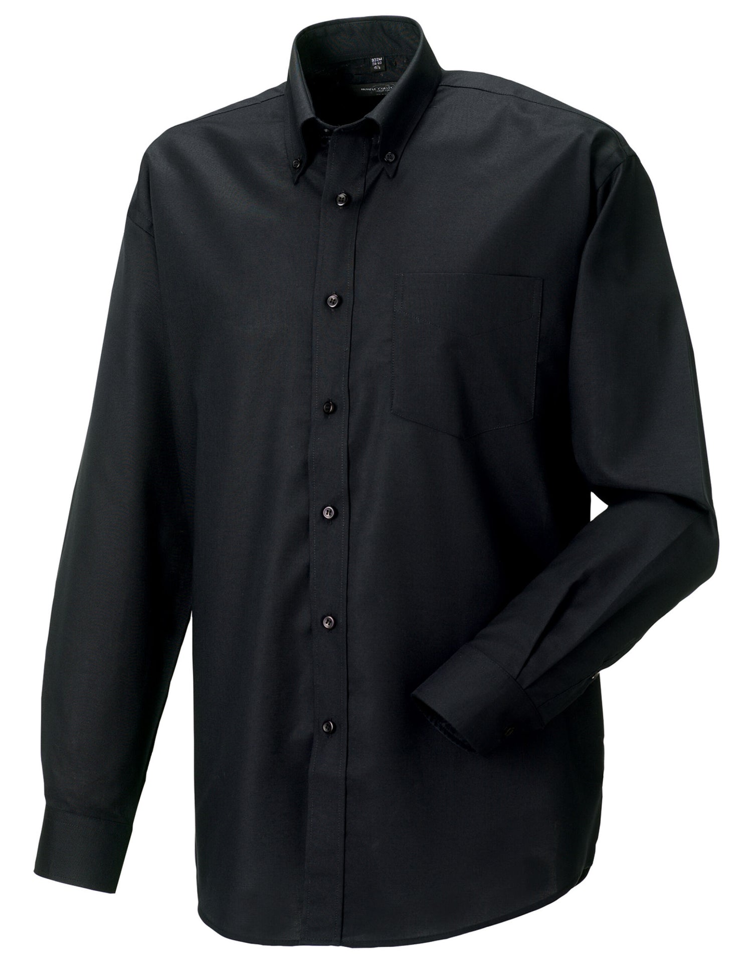 Russell Collection Men LS Classic Oxford 932M - Black - Customisable Shirts