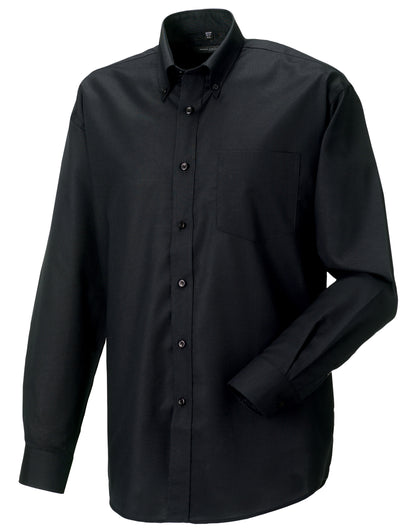 Russell Collection Men LS Classic Oxford 932M - Black - Customisable Shirts