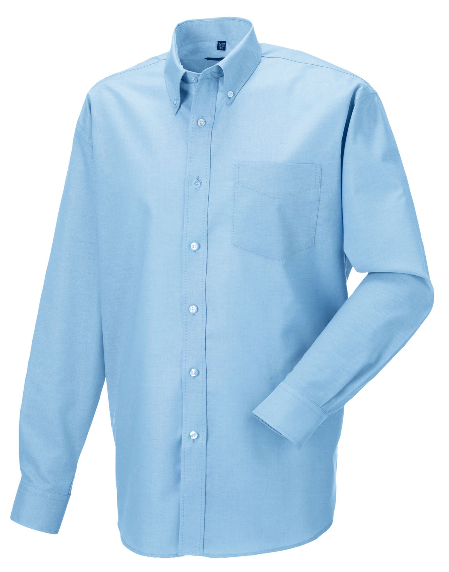 Russell Collection Men LS Classic Oxford 932M - Oxford Blue - Customisable Shirts
