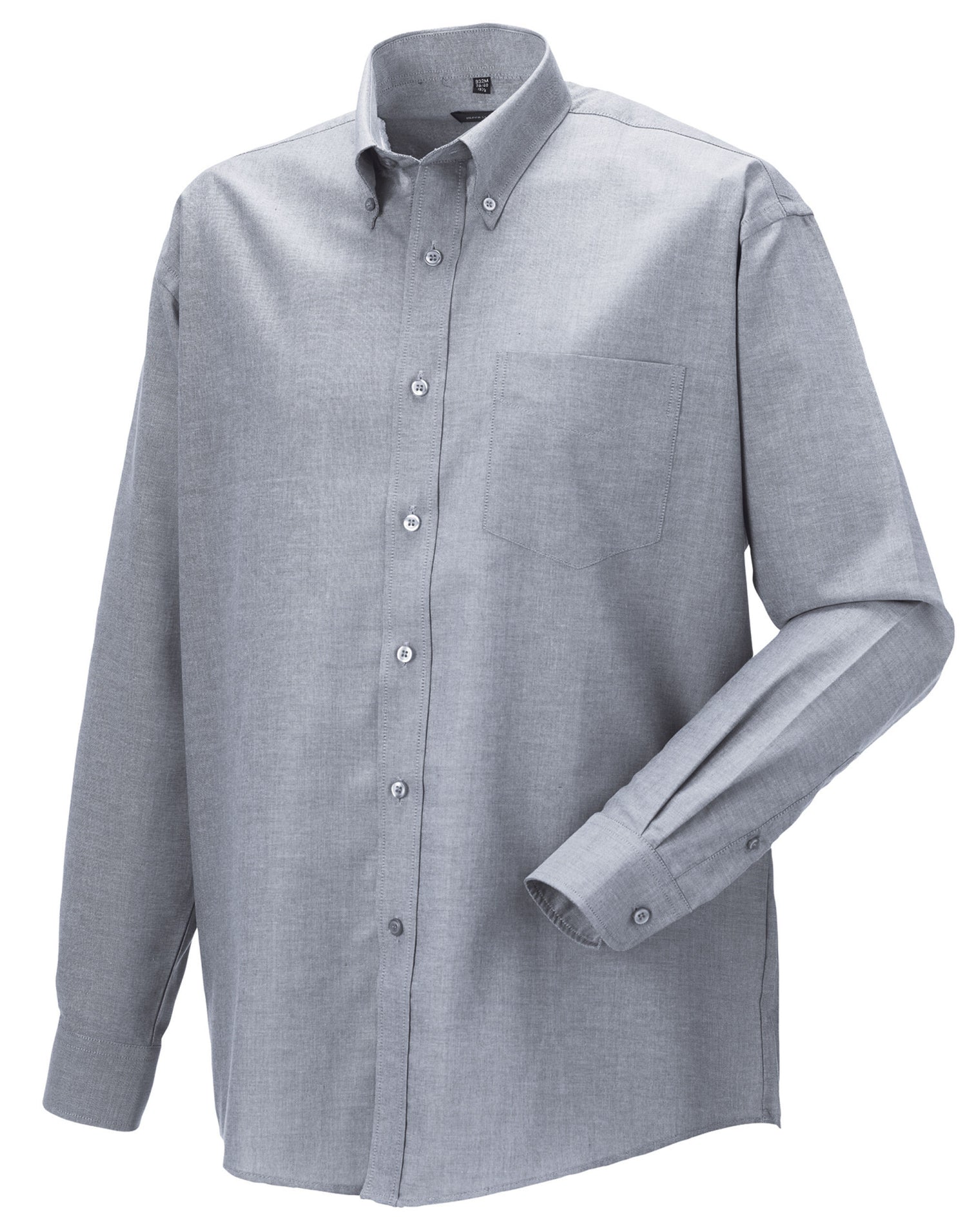 Russell Collection Men LS Classic Oxford 932M - Silver Grey - Customisable Shirts