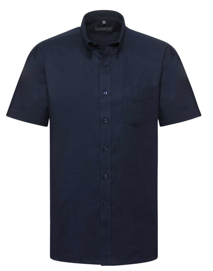 Russell Collection Men SS Classic Oxford 933M - Bright Navy - Customisable Shirts