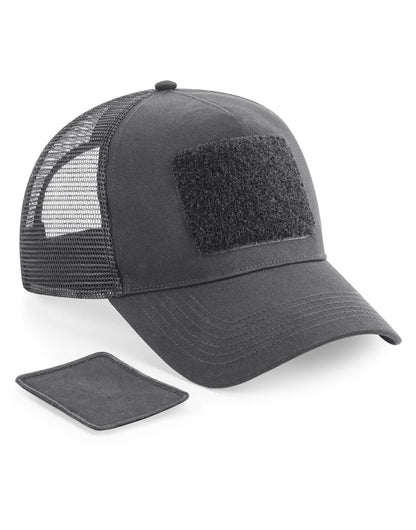 Beechfield Patch Snapback Trucker B641 - Graphite Grey O S - Customisable Caps