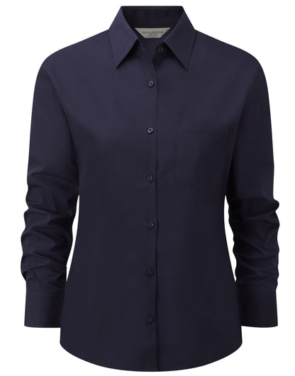 Russell Collection Lady LS Clasic Poplin 934F - - Customisable Shirts