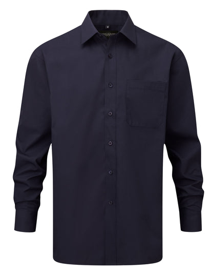 Russell Collection Men LS Classic Poplin 934M - - Customisable Shirts