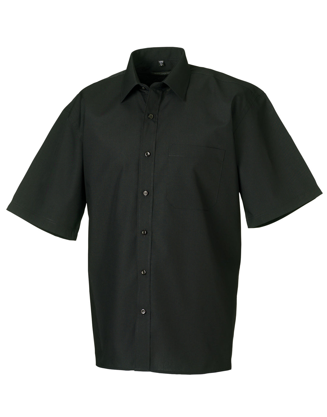 Russell Collection Men SS Classic Poplin 935M - Black - Customisable Shirts