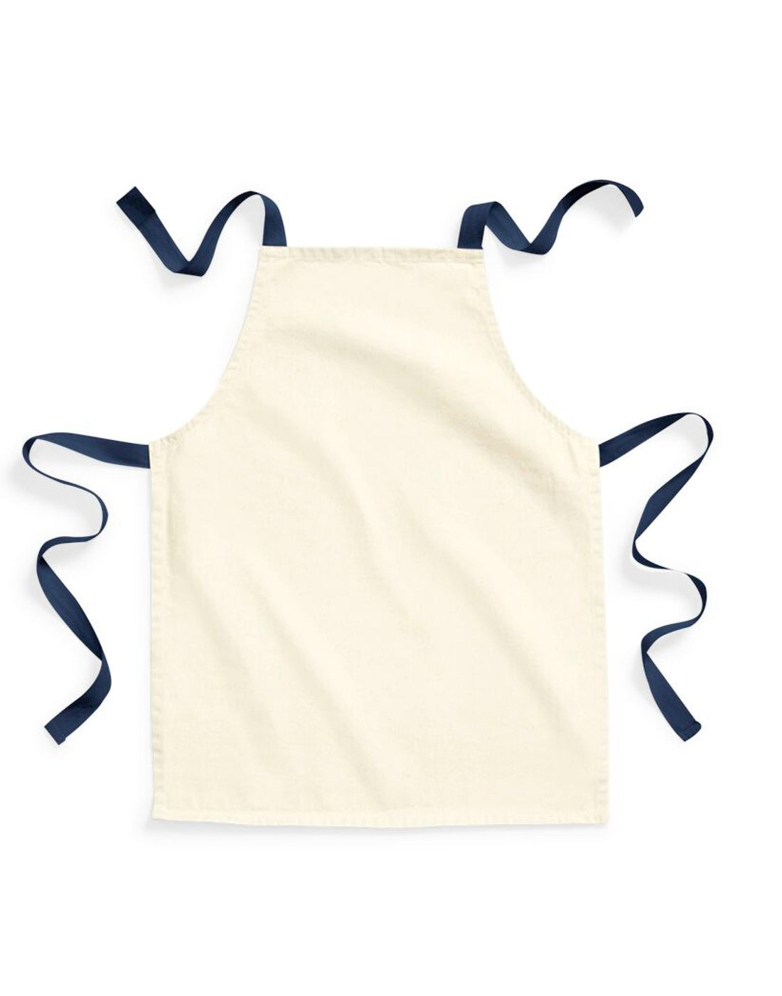 Westford Mill Cotton Junior Apron w362 - Natural French Navy O S - Customisable Hospitallity