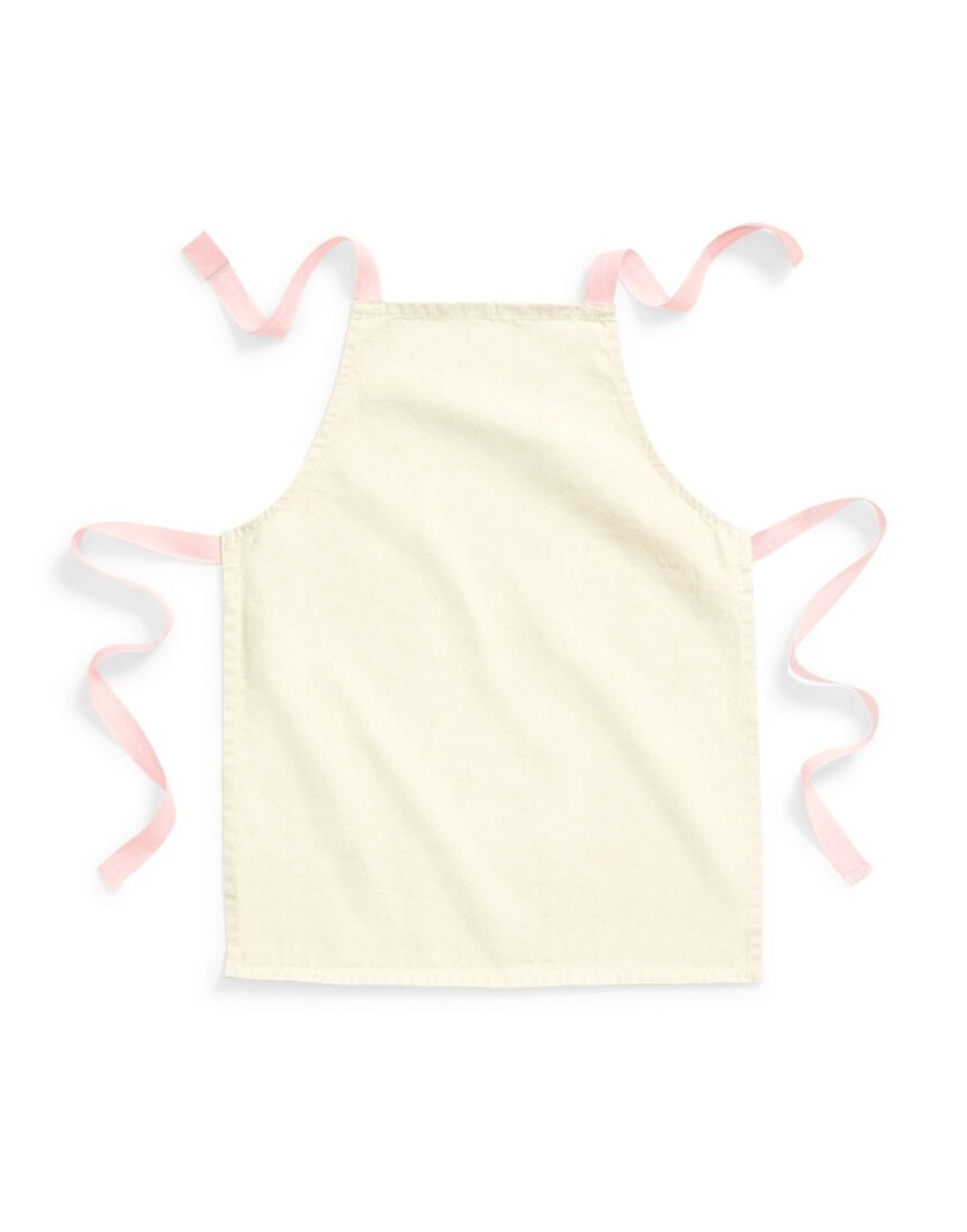 Westford Mill Cotton Junior Apron w362 - Natural Pastel Pink O S - Customisable Hospitallity
