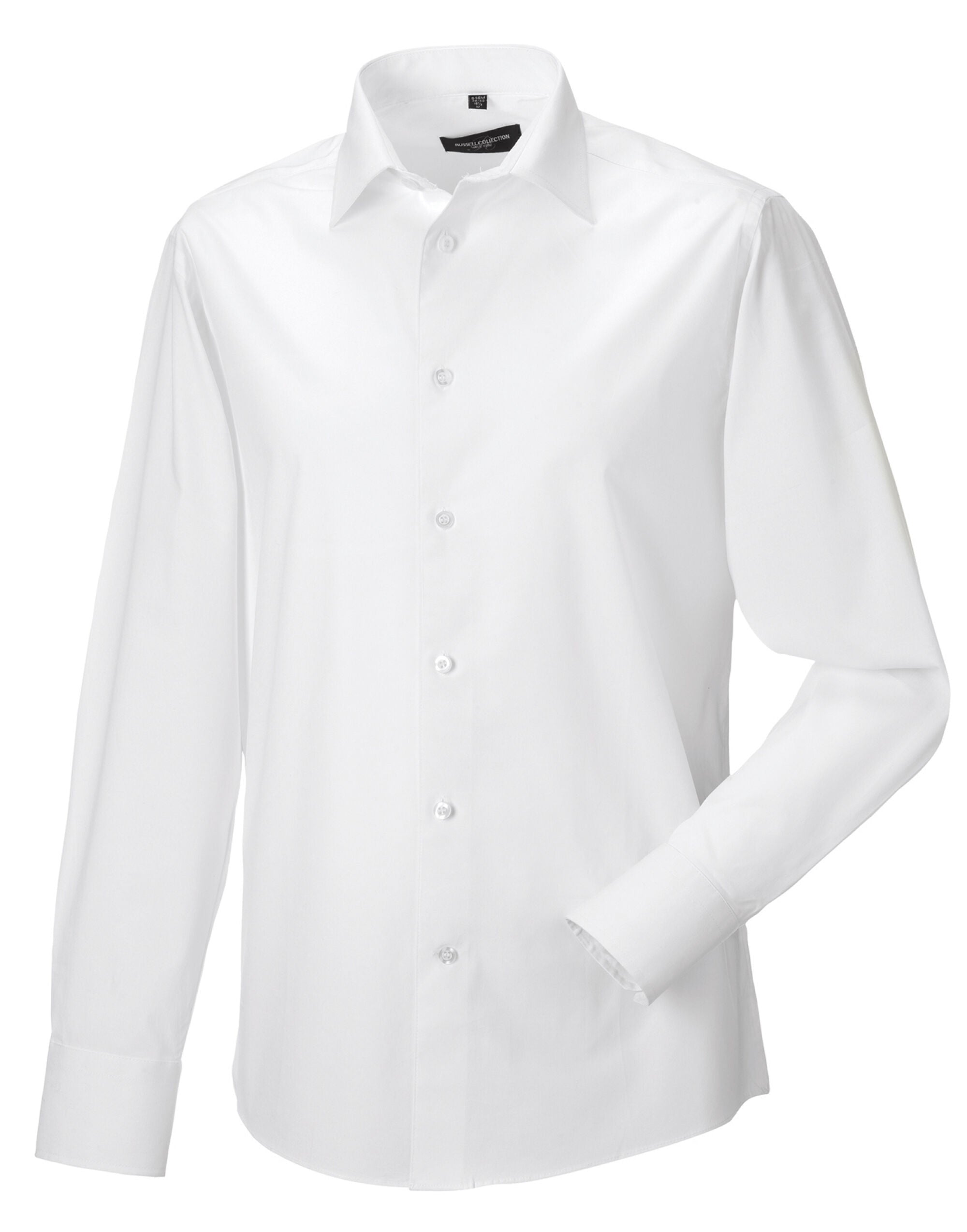 Russell Collection Mens LS Stretch Shirt 946M - White - Customisable Shirts