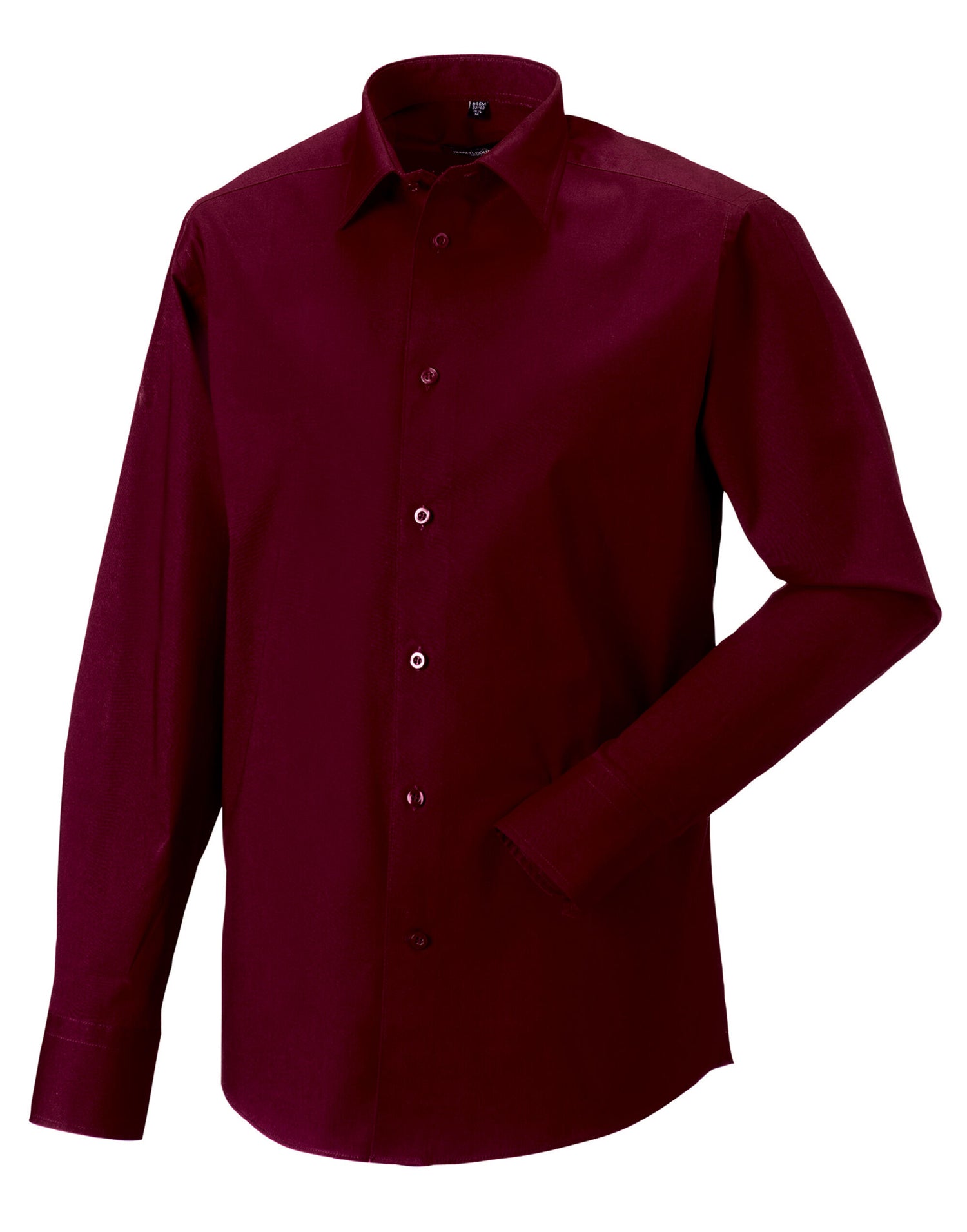 Russell Collection Mens LS Stretch Shirt 946M - Port - Customisable Shirts