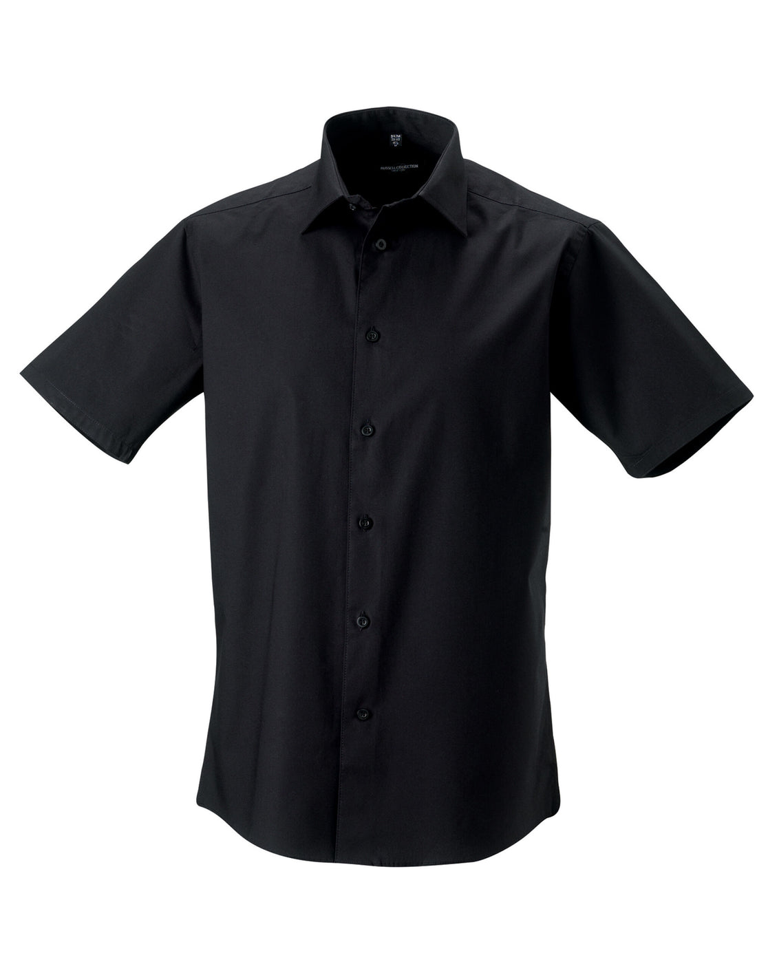Russell Collection Mens SS Stretch Shirt 947M - Black - Customisable Shirts
